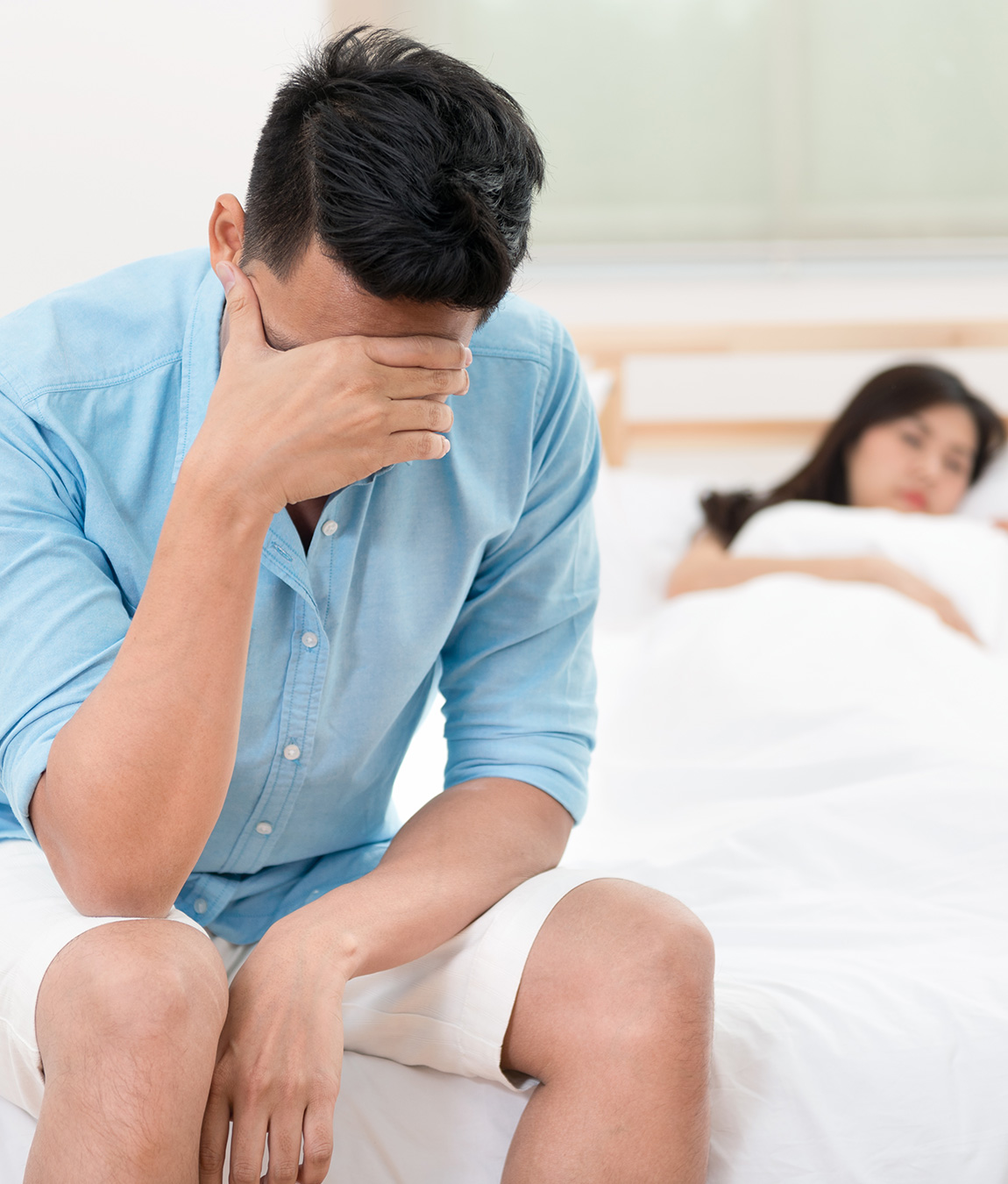 Married man dealing with hormonal imbalance issues